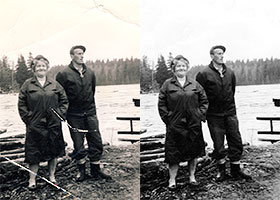 lagning av gammalt foto